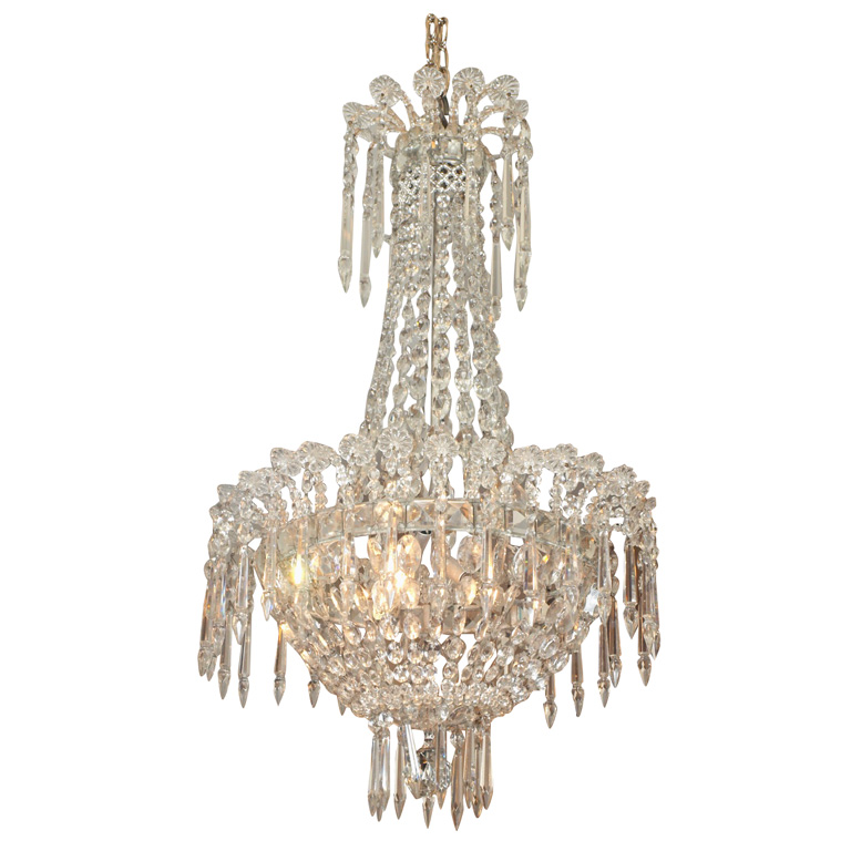 French Empire Crystal Chandelier : Kevin Stone Antiques amp; Interiors