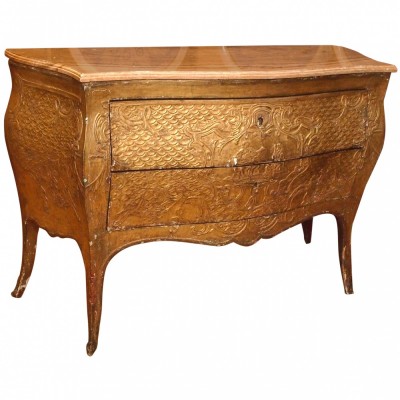 Italian 18th c. Gilt Commode with Onyx Top
