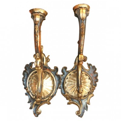 PAIR OF TUSCAN LARGE SCALE WALL SCONCES