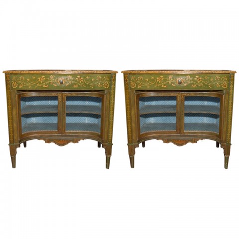 RARE PAIR OF PAINTED ITALIAN CABINETS