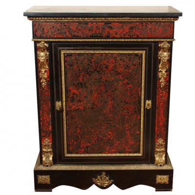 FRENCH NAPOLEON III BOULLE MUSIC CABINET