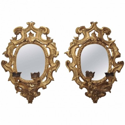 Pair of Italian Girandole Mirrors