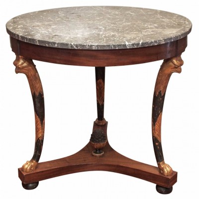 French Empire Gueridon with marble top