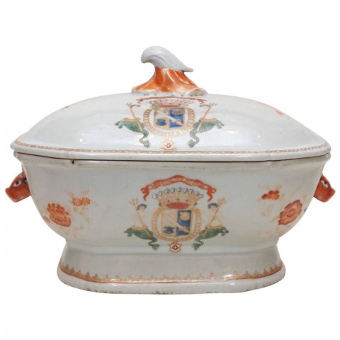 Early 19th Century Chinese Export Armorial Tureen with Cover