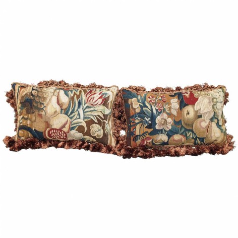 17th Century Aubusson Tapestry Fragments Now as Cushions