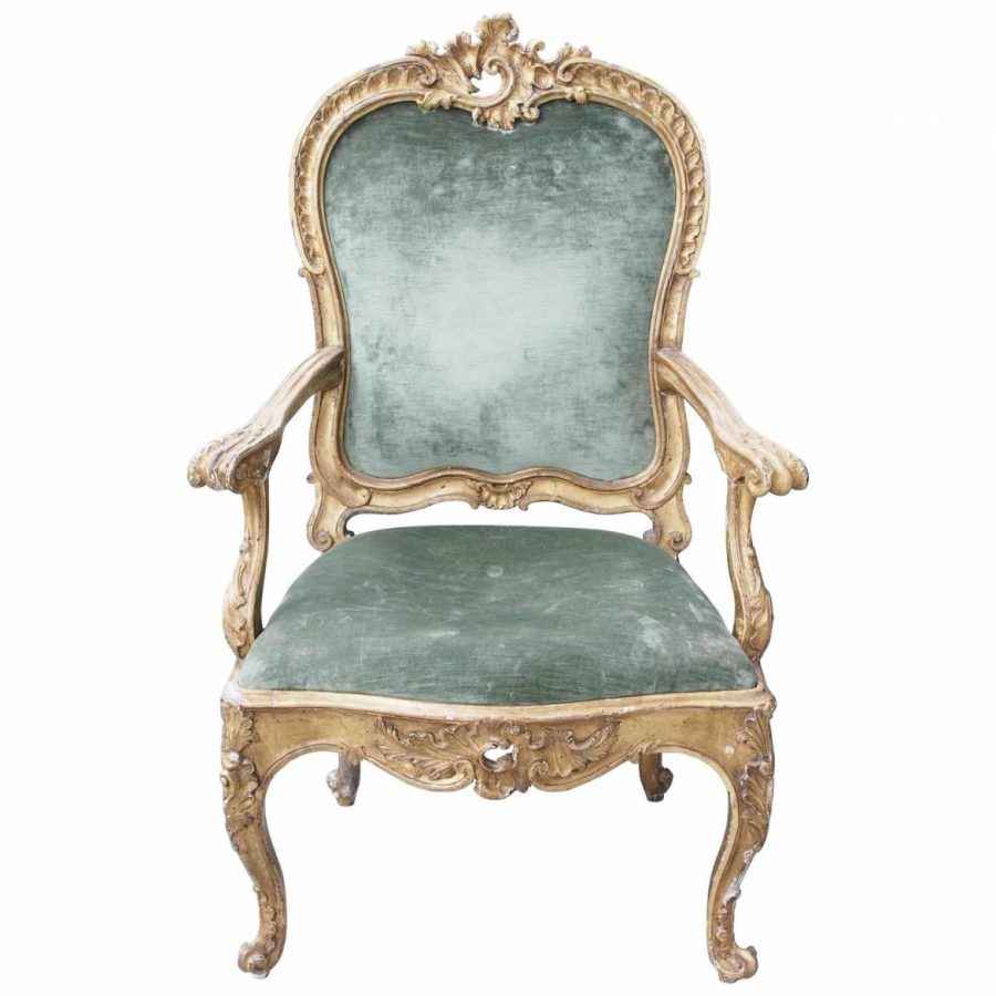 Giltwood Continental Rococo Armchair