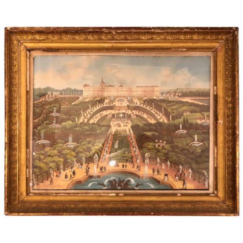French 19th Century Gouache of Versailles