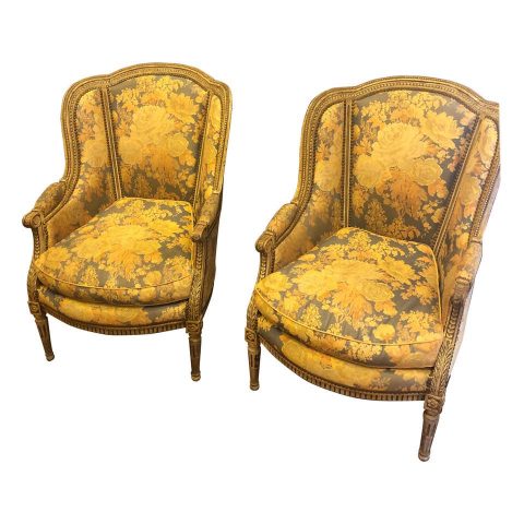 Pair of Louis XVI Style Chaise d’Orrielle