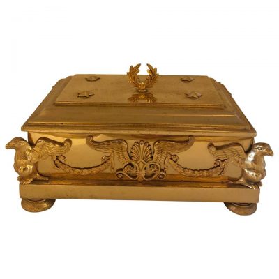 French Empire Gilt Bronze Box