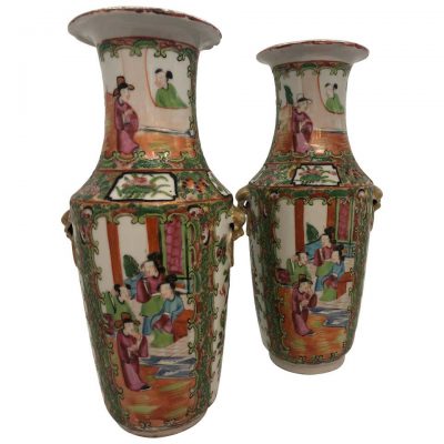 Pair of small Famille Rose Vase