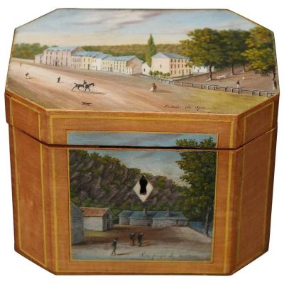 French Painted Tea Box