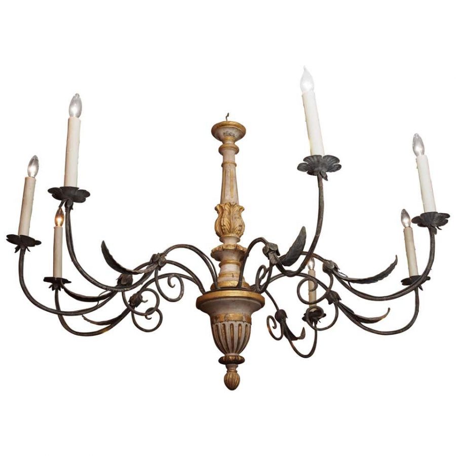 19th Century Tuscan Chandelier with Eight Lights
