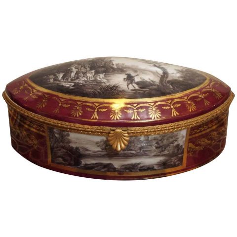 19th Century Porcelain Dresser Box