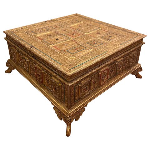 Asian Glass Inlaid Box for Coffee Table